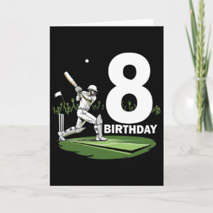 8. Geburtstag Cricket Liebhaber Lustiges Design Karte