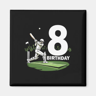8. Geburtstag Cricket Liebhaber lustiges Design Magnet