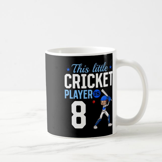 8. Geburtstag Cricket-Spieler  Kaffeetasse (Rechts)