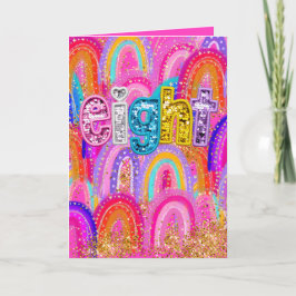 8. Geburtstag Dankeskarte