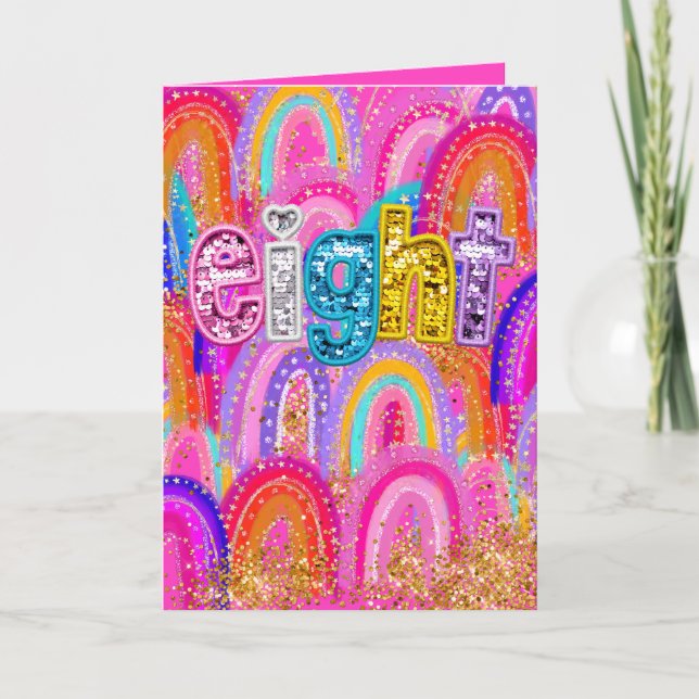 8. Geburtstag Dankeskarte (Vorderseite)