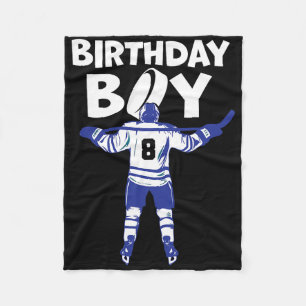 8. Geburtstag Eishockey Junge 8 Jahre Alt Kleinkin Fleecedecke