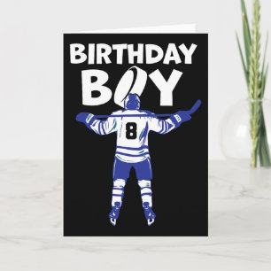 8. Geburtstag Eishockey Junge 8 Jahre alt Kleinkin Karte