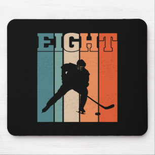 8. Geburtstag Retro Eishockey 8 Jahre alter Junge Mousepad