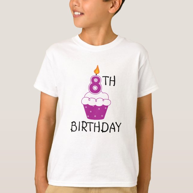 8. Geburtstag scherzt T - Shirt (Vorderseite)