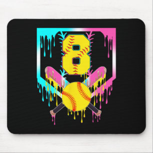 8. Geburtstag Softll Home Plate Tropf Eiscreme 8 J Mousepad