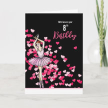 8. Geburtstag wünscht Ballerina rosa Kleid
