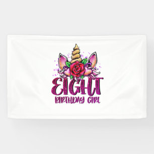 8. Geburtstags-Girl-Shirt 8 Jahre Altes Mädchen Ge Banner