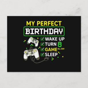 8. Geburtstagsgeschenk für einen Computerspieler J Postkarte