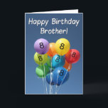 8. Geburtstagskarte farbige Ballons Brother Karte<br><div class="desc">Erstellt aus einem Original Studio Porto Sabbia Foto! Diese farbige Balloons-Geburtstagskarte ist als altersspezifische Karte im Alter von 1 bis 12 Jahren,  in verschiedenen Sprachen,  für verschiedene spezifische (Familien-)Beziehungen und als Geburtstagsparty-Einladung erhältlich.</div>