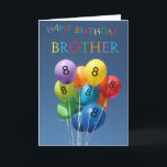 8. Geburtstagskarte farbige Ballons Brother Karte<br><div class="desc">Erstellt aus einem Original Studio Porto Sabbia Foto! Diese farbige Balloons-Geburtstagskarte ist als altersspezifische Karte im Alter von 1 bis 12 Jahren,  in verschiedenen Sprachen,  für verschiedene spezifische (Familien-)Beziehungen und als Geburtstagsparty-Einladung erhältlich.</div>