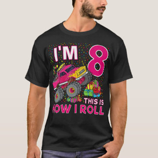 8. Geburtstagsmonster Truck Party Geschenk 8 Jahre T-Shirt