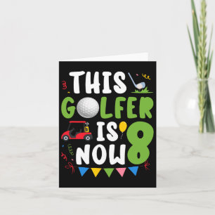 8. Geburtstagsparty Golf Boy Acht Jahr alter Golf Karte