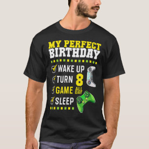 8. Geburtstagsparty perfekt für Gamer 8 Jahre alt  T-Shirt