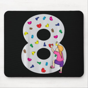 8. Geburtstagsparty-Torte Kletterer Klettern Bould Mousepad
