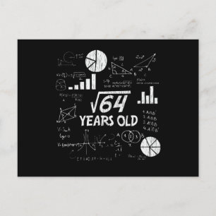 8. Geburtstagsplatz von 64 - 8 Jahre alter Tag Postkarte