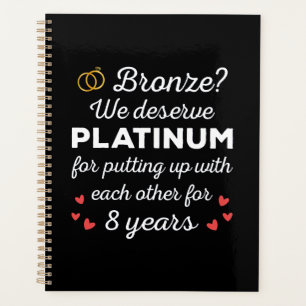 8. Hochzeitstag I - Bronze Funny Couple Planer