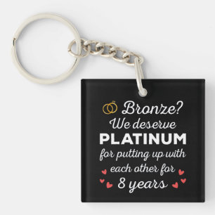 8. Hochzeitstag I - Bronze Funny Couple Schlüsselanhänger