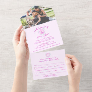 8. Hochzeitstag UAWG zweifarbiges Turmalin All In One Einladung