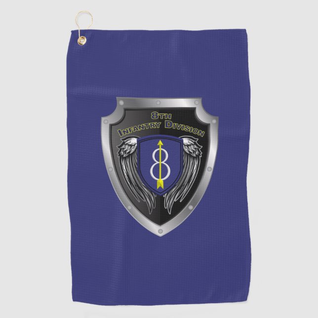 8. Infanterieabteilung "Pathfinder Shield" Golfhandtuch (Vorderseite)