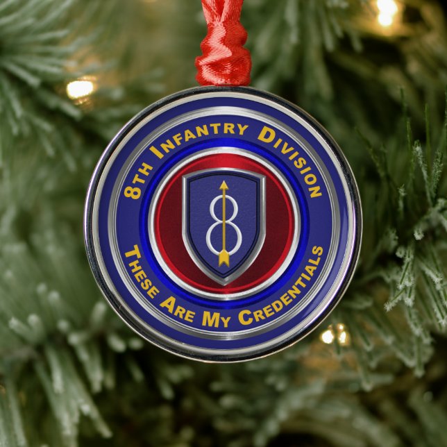 8. Infanterieabteilung Weihnachten halten Ornament Aus Metall (Baum)