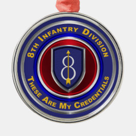8. Infanterieabteilung Weihnachten halten Ornament Aus Metall