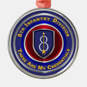 8. Infanterieabteilung Weihnachten halten Ornament Aus Metall