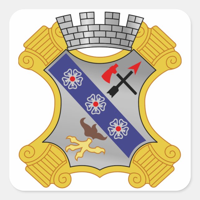 8. Infanteriebehandlung - DUI Quadratischer Aufkleber (Vorderseite)