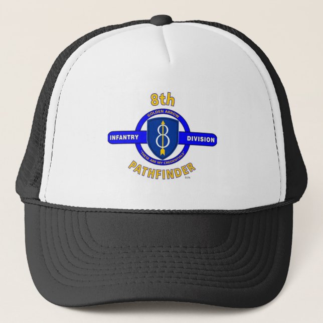 8. INFANTERIEDIVISION "PFADFINDER " TRUCKERKAPPE (Vorderseite)