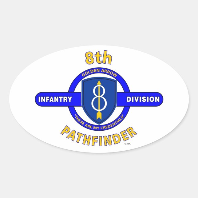 8. INFANTRIEB "PATHFINDER" OVALER AUFKLEBER (Vorderseite)