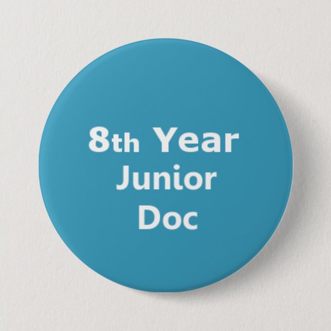 8. Jahr-Juniordoktor-Abzeichen Button (Vorderseite)