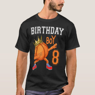 8 Jahre alt 8. Geburtstag Basketball-Junge T-Shirt