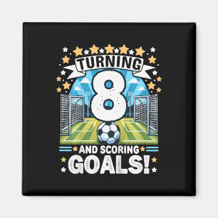 8 Jahre alt Fußball Geburtstag 8 Jahre Fußbyll 8. Magnet