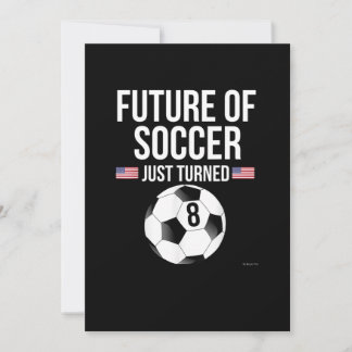 8 Jahre alt Geburtstagsgeschenk für Fußball-Jungen Einladung