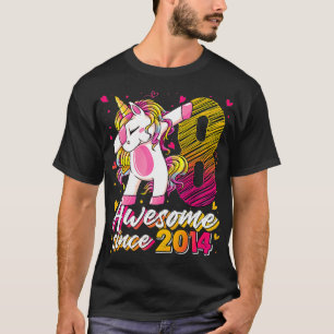 8 Jahre alte Geschenke Einhorn Dabbing 8. Geburtst T-Shirt