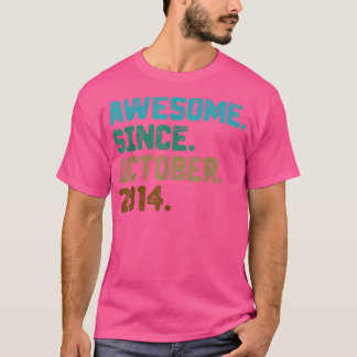 8 Jahre Alte Geschenke Phantastisch seit Oktober 2 T-Shirt