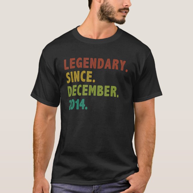 8 Jahre alte Legende Seit Dezember 2014 8. Birthda T-Shirt (Vorderseite)