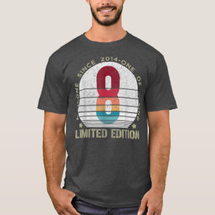8 Jahre alte Vintage 2014 Retro Limited Edition 8. T-Shirt
