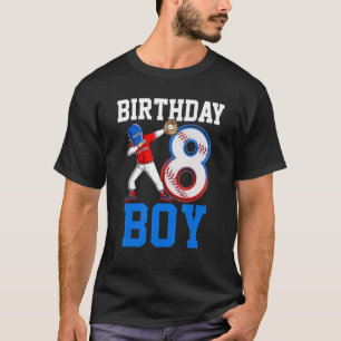 8 Jahre alter Baseball Thema 8. Geburtstagsparty S T-Shirt