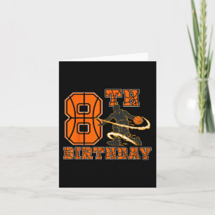 8 Jahre alter Basketball Spieler 8. Geburtstag Jun Karte