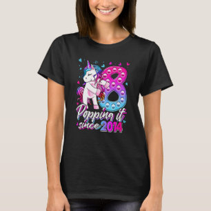 8 Jahre alter Einhorn-Pop es Einhorn Popping seit T-Shirt