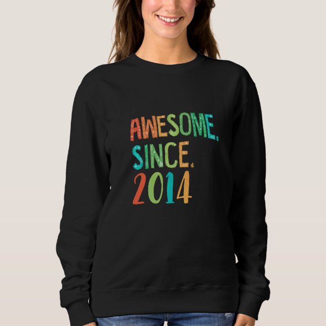 8 Jahre Altes Girl Herz Blumendekor Phantastisch s Sweatshirt (Vorderseite)