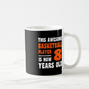 8 Jahre Altes Glück 8. Geburtstag Basketball 8. Ge Kaffeetasse
