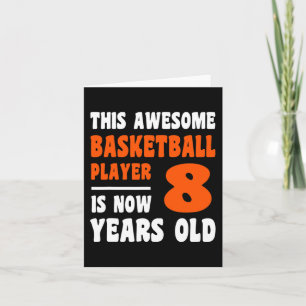 8 Jahre Altes Glück 8. Geburtstag Basketball 8. Ge Karte