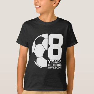8 Jahre Awesome Fußball 8. Geburtstag T-Shirt