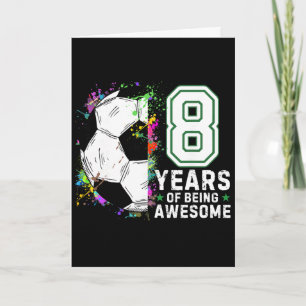 8 Jahre Awesome Fußball-Geburtstag 8. Karte