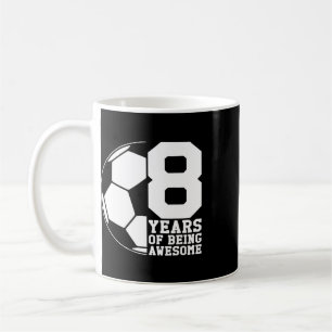 8 Jahre großartiger Fußballfan Fußballenthusiast Kaffeetasse