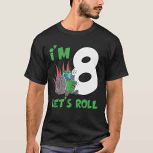 8 Jahre Junge Traktoren alt 8. Geburtstag Kinder T-Shirt