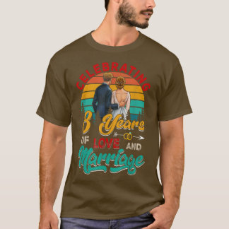 8 Jahre Liebe und Ehe feiern Hochzeit T-Shirt