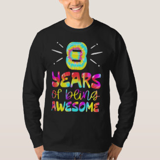 8 Jahre Phantastische Gefärbte Krawatte 8 Jahre al T-Shirt